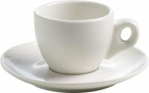 Maxwell & Williams White Basics Round - Espresso Kop en Schotel - 70 ml