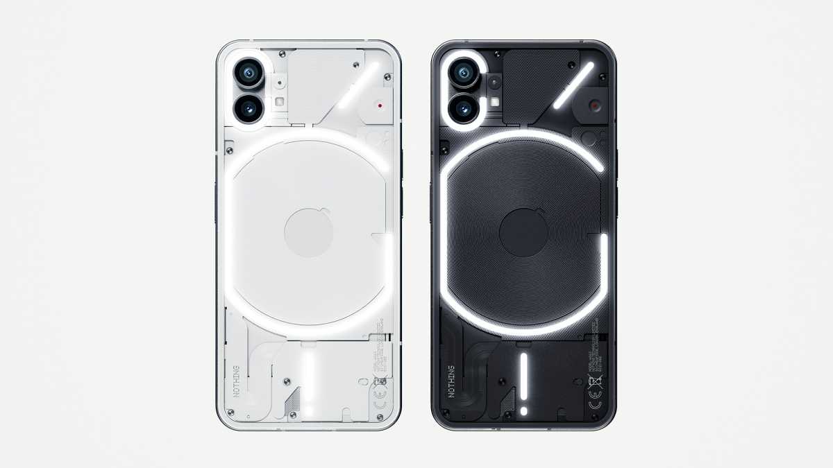 Nothing Phone (1) witte en zwarte modellen