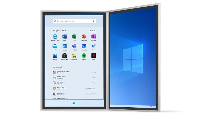 Windows 10X draaiend op de Surface Neo