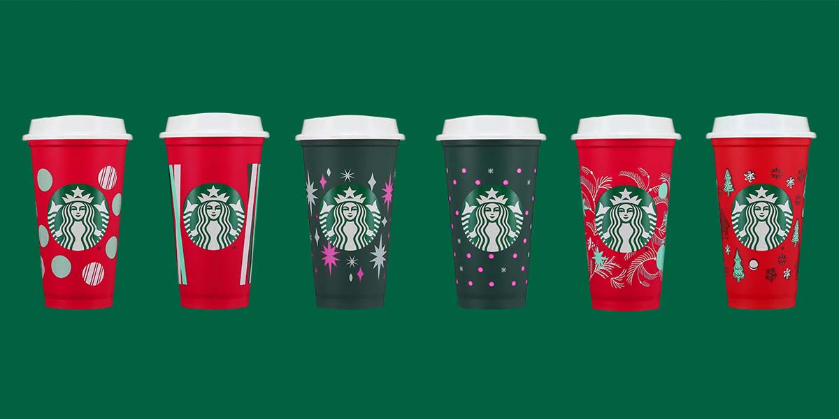 Starbucks Color Changing Hot Cup Set (6 Pack / 16 oz).