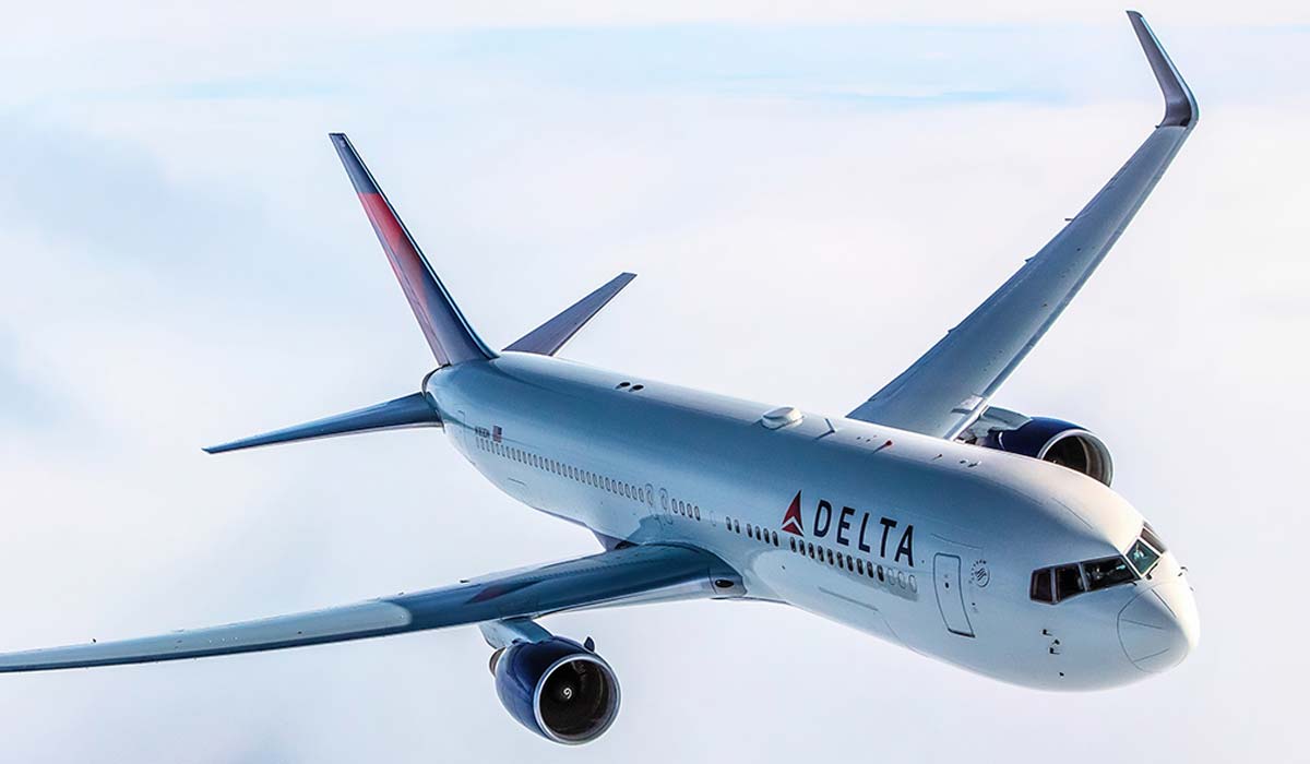 Delta Airlines vliegtuig.