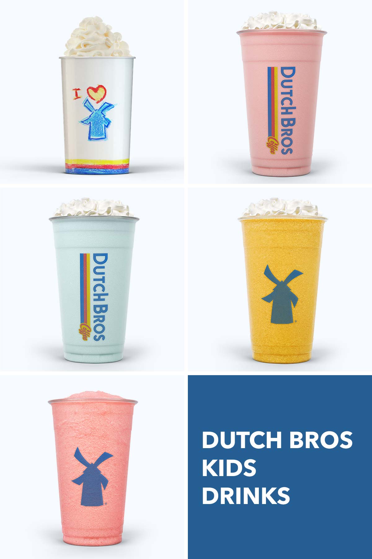 Five Dutch Bros drinkt.