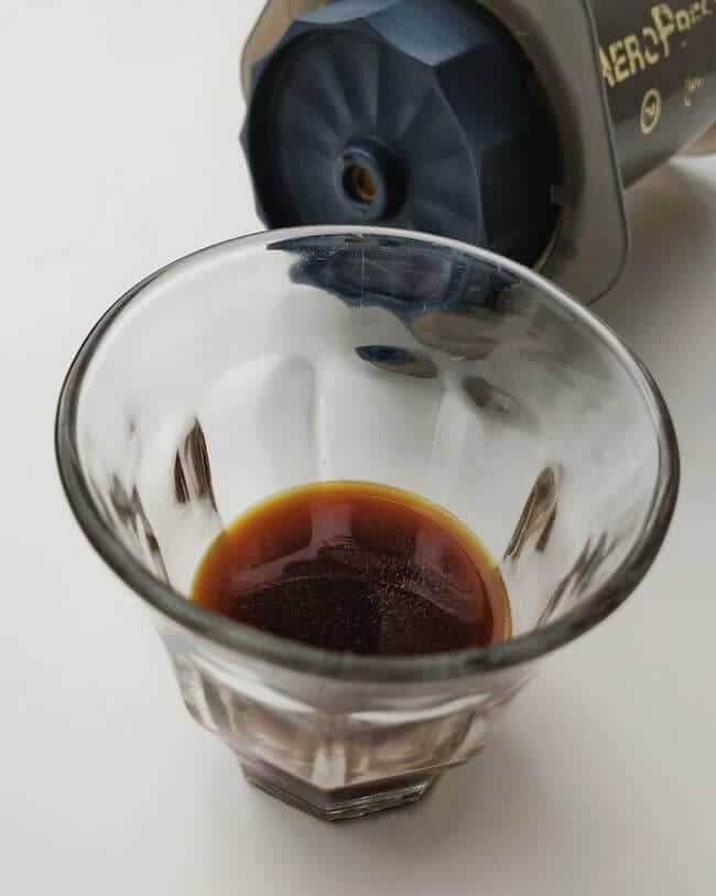 espresso maken met een aeropress prismo