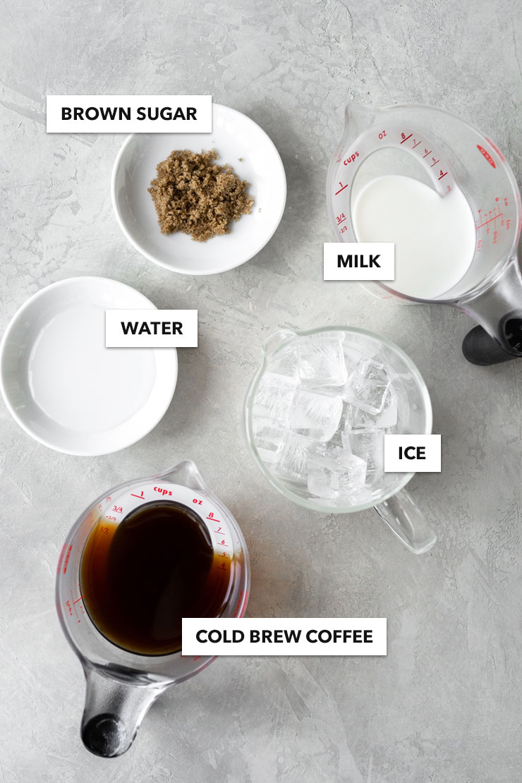 Cold brew koffie latte ingrediënten