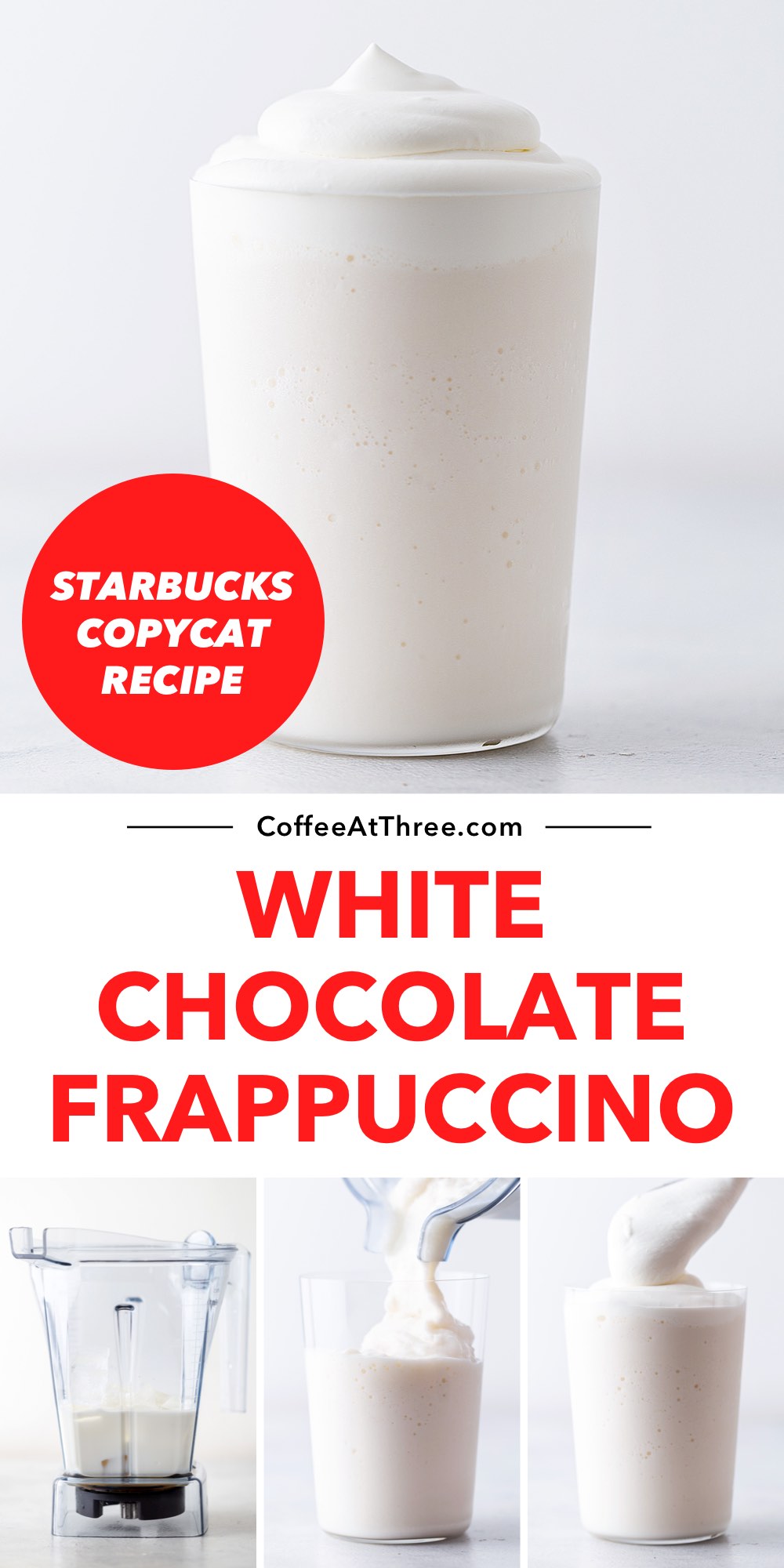 Starbucks Witte Chocolade Frappuccino Copycat
