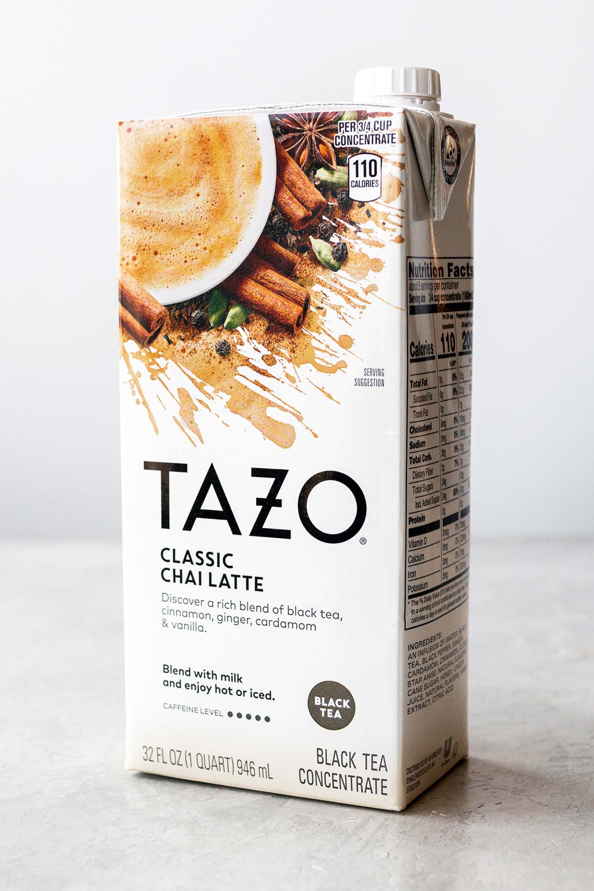 Tazo Classic Chai Latte doos.