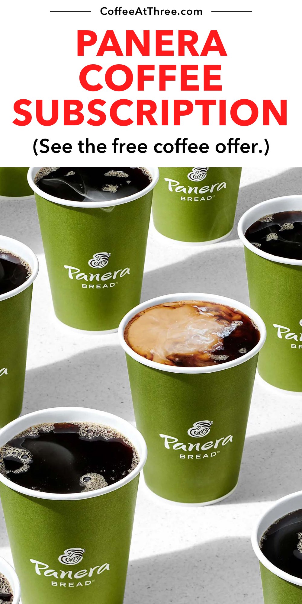 Ontvang gratis koffie met Panera's koffie-abonnement