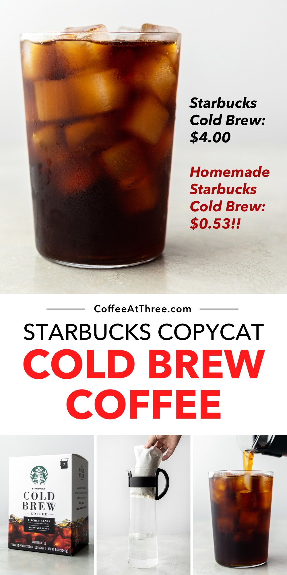 Starbucks Cold Brew Koffie Copycat