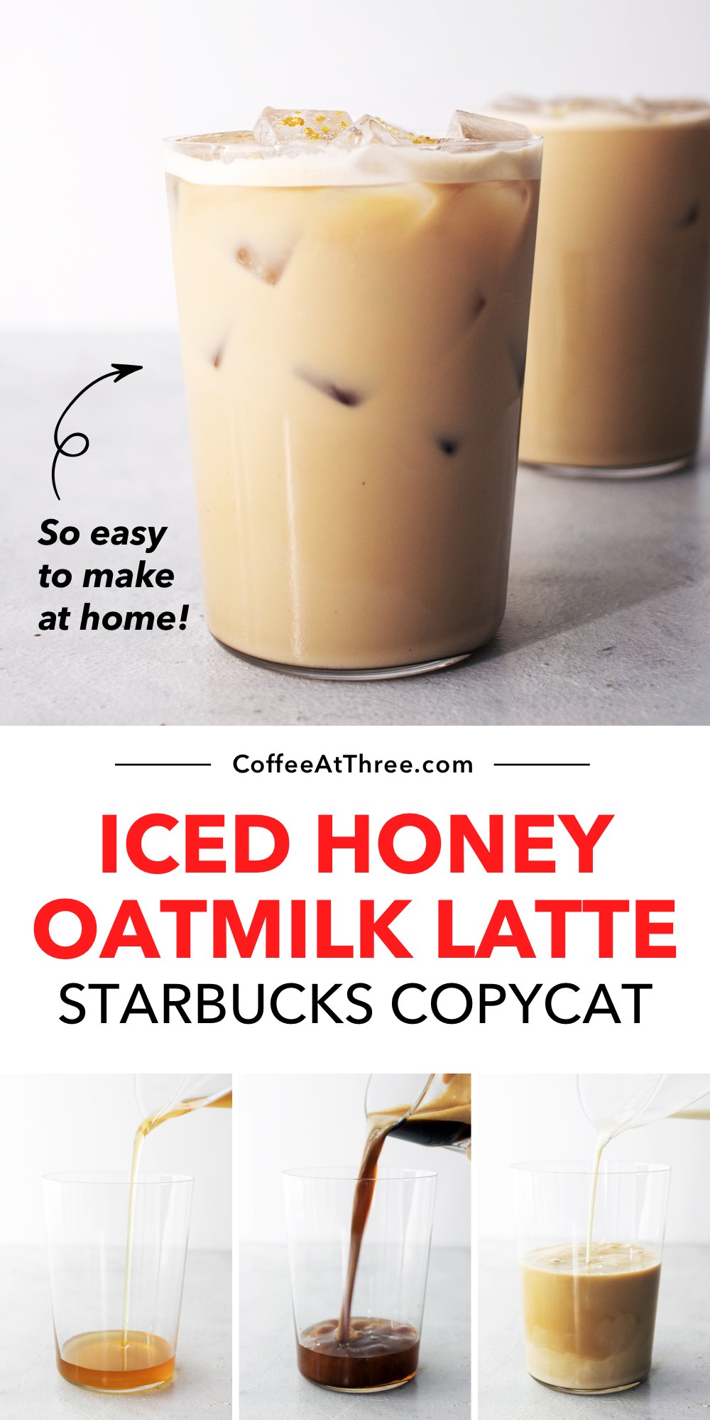 Starbucks Iced Honey Havermelk Latte Copycat