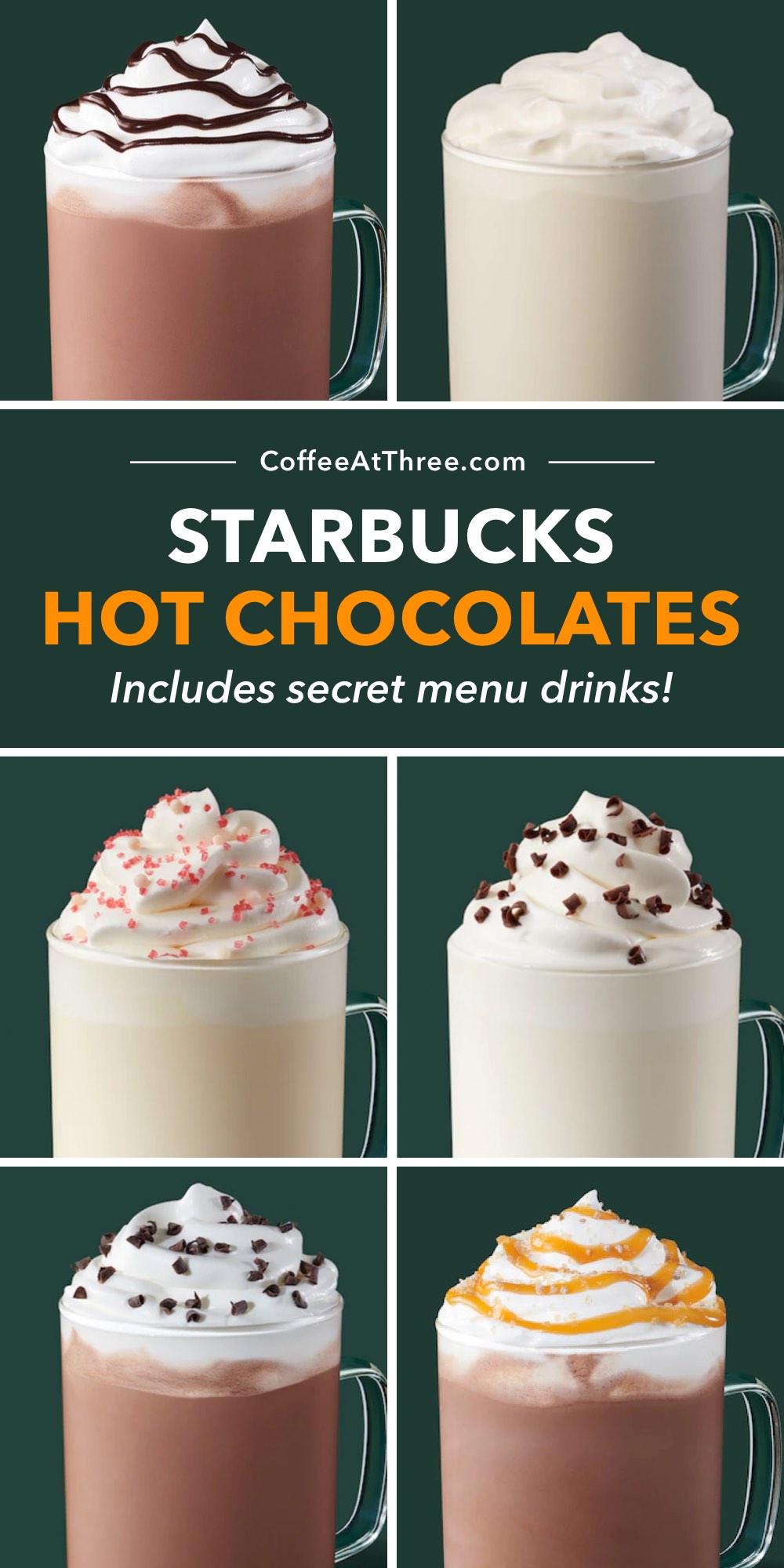 12 Starbucks warme chocolademelk (inclusief geheim menu)