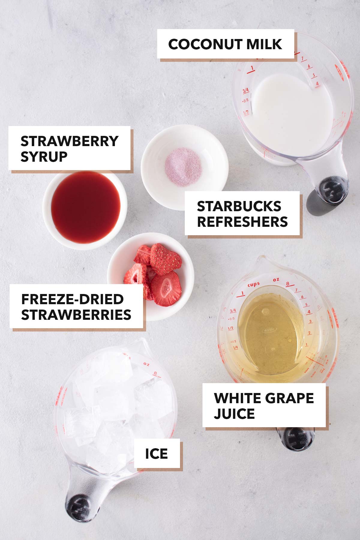 Starbucks Pink Drink copycat recept ingrediënten.