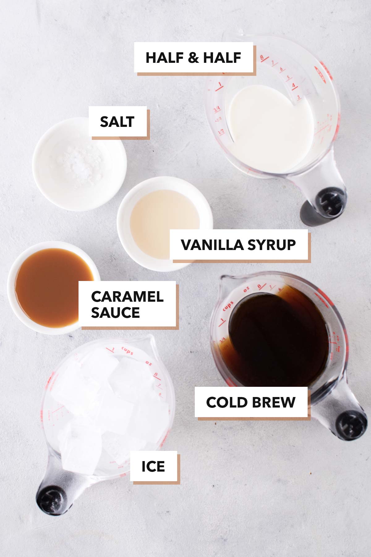 Starbucks Salted Caramel Cream Cold Brew copycat recept ingrediënten.