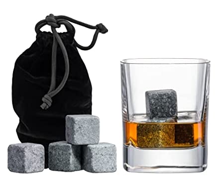 Set van 9 grijze whiskystenen, ideaal voor ijskoffiedrinkers