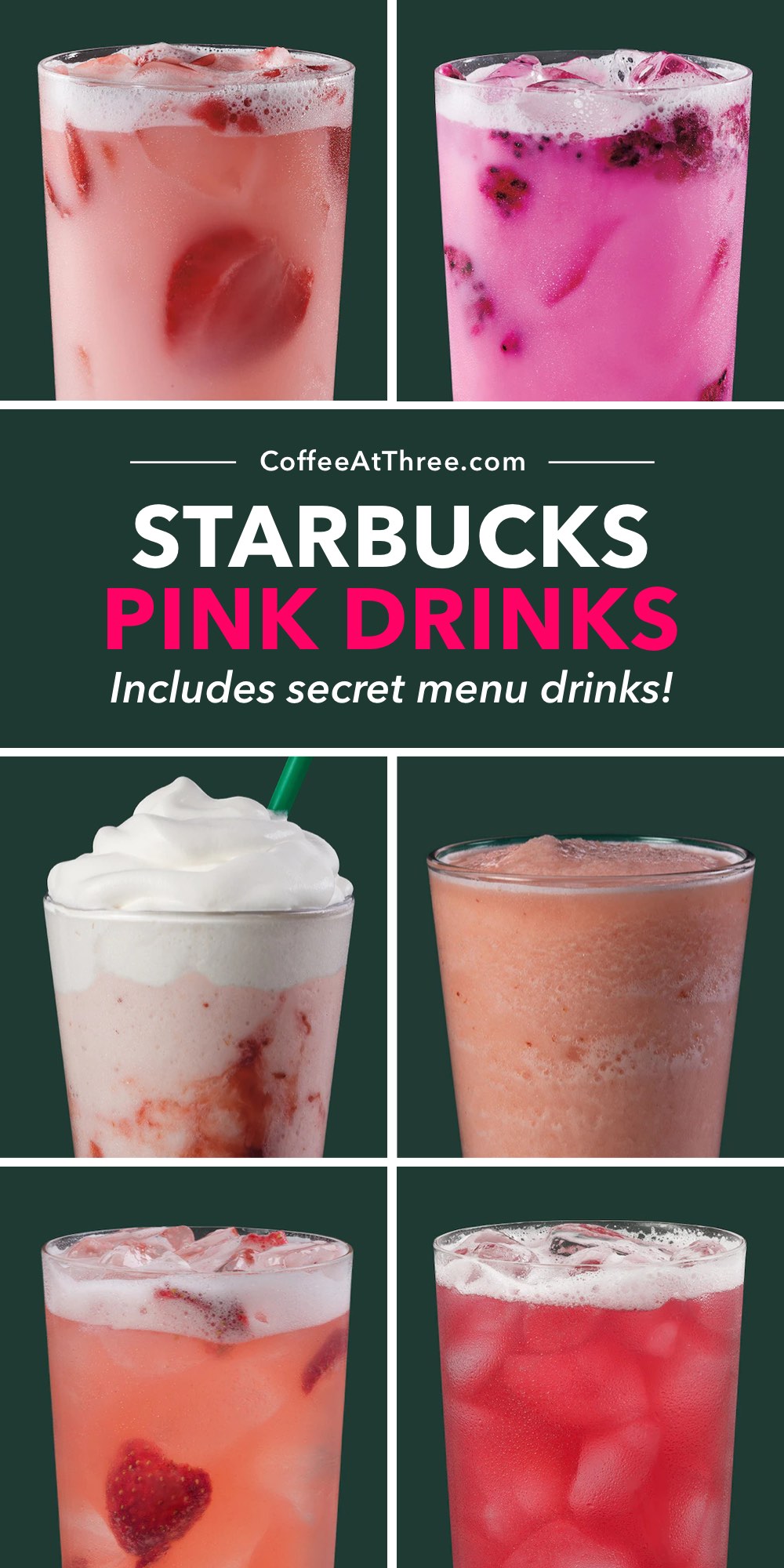 23 roze Starbucks-drankjes (inclusief geheim menu)