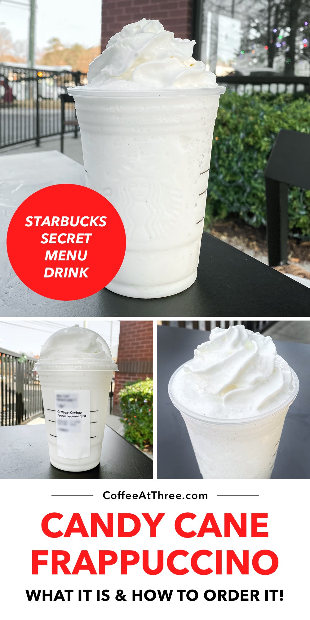 Candy Cane Frappuccino (Starbucks Secret Menu)