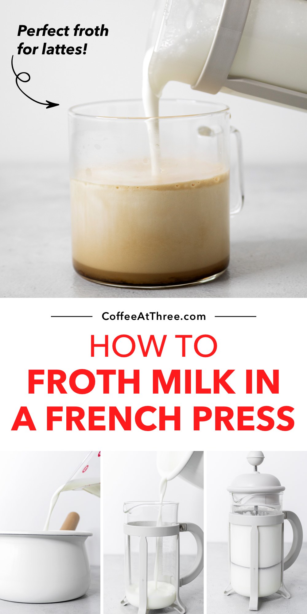 Hoe melk voor lattes op te schuimen in een Franse pers