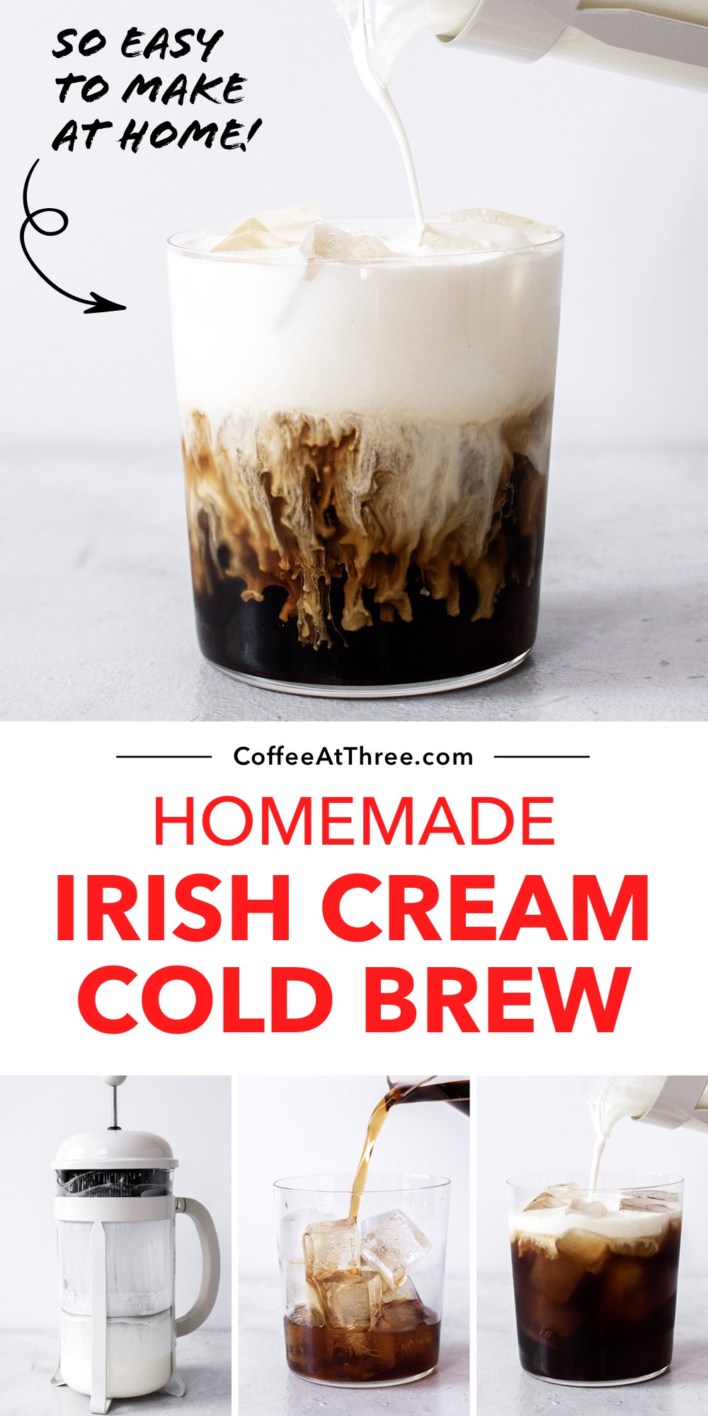 Irish Cream Cold Brew met koud schuim