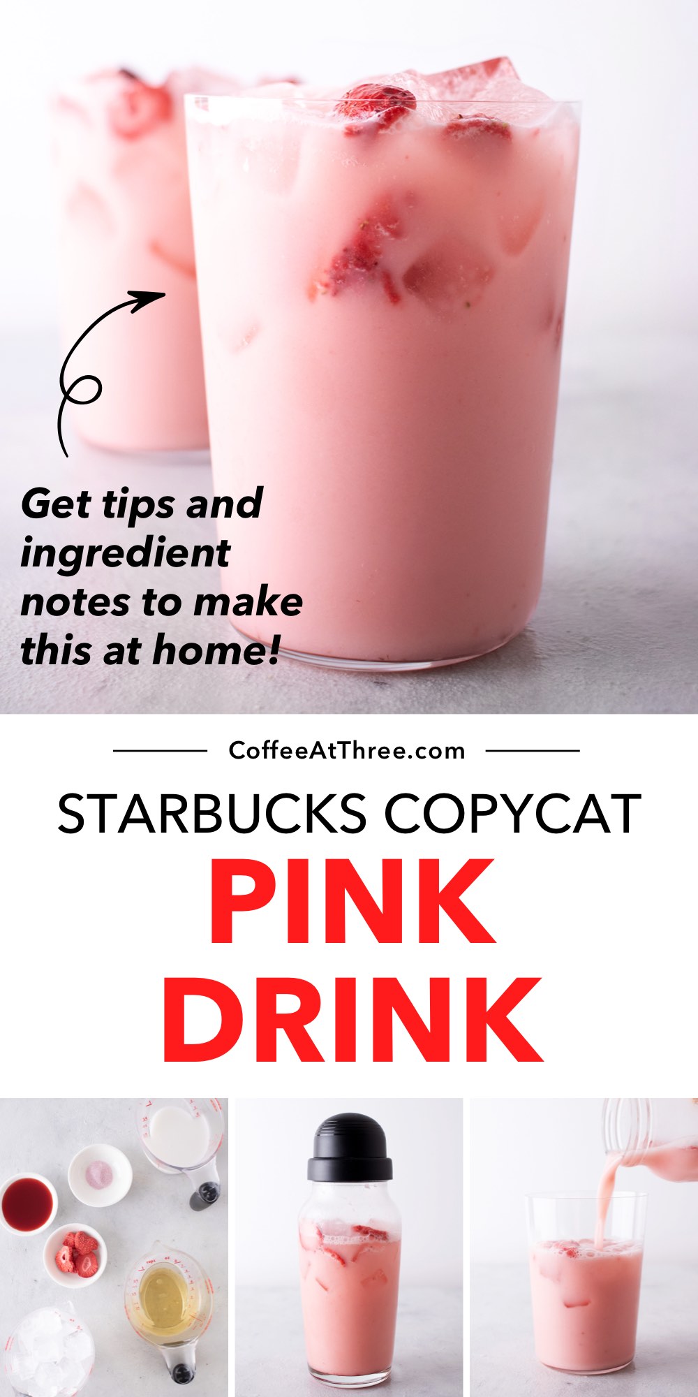 Starbucks Roze Drankje Copycat