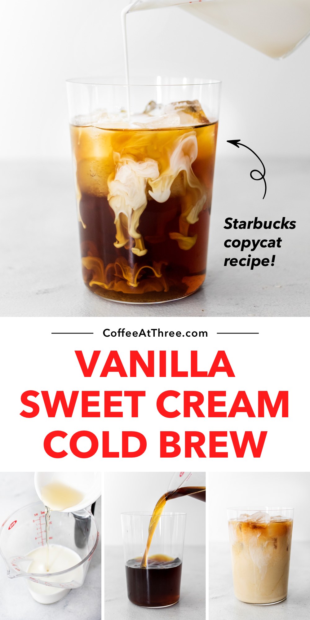 Starbucks Vanilla Sweet Cream Cold Brew Copycat