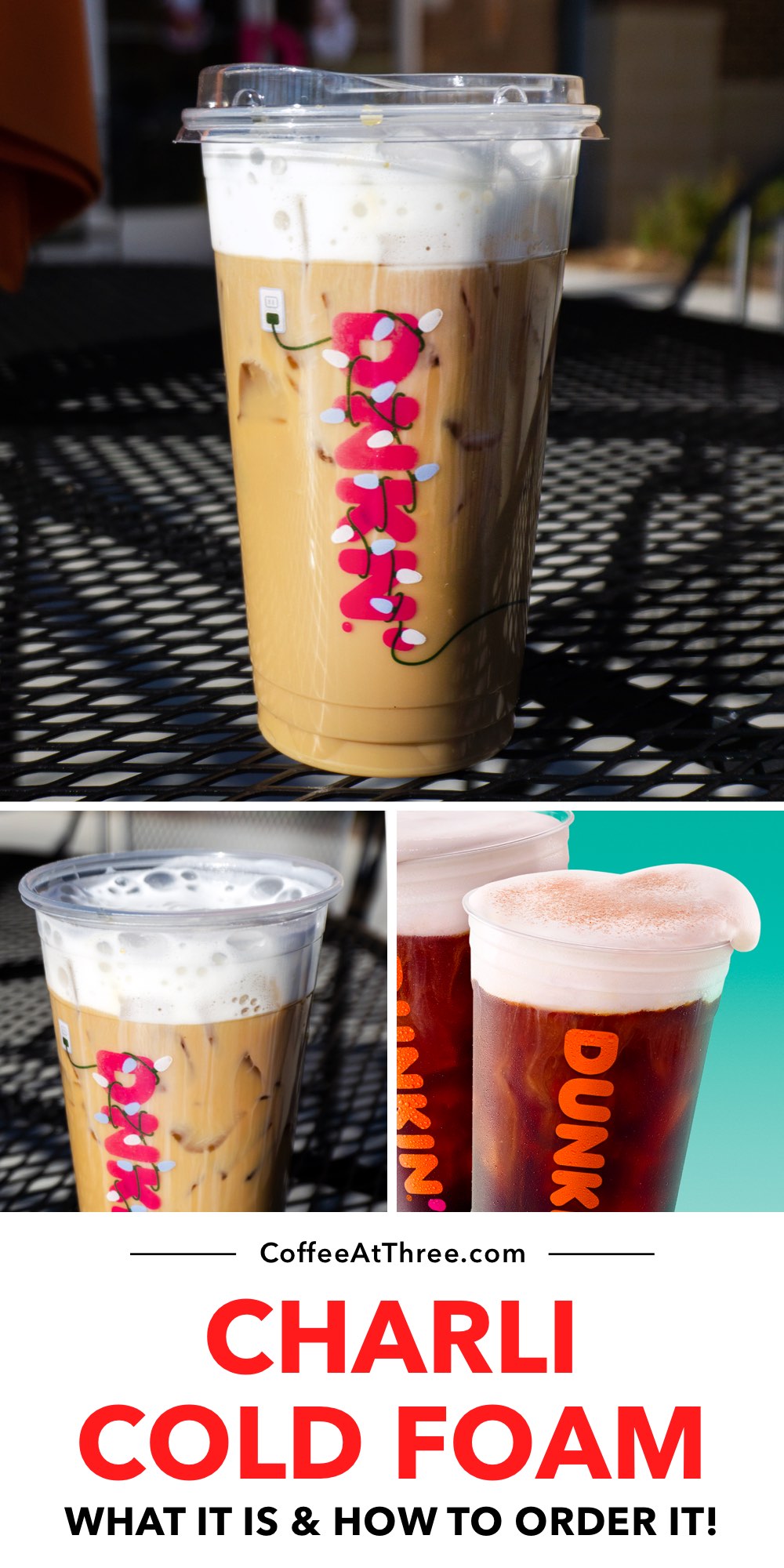"The Charli Cold Foam" Drink bij Dunkin': wat het is en hoe het te bestellen