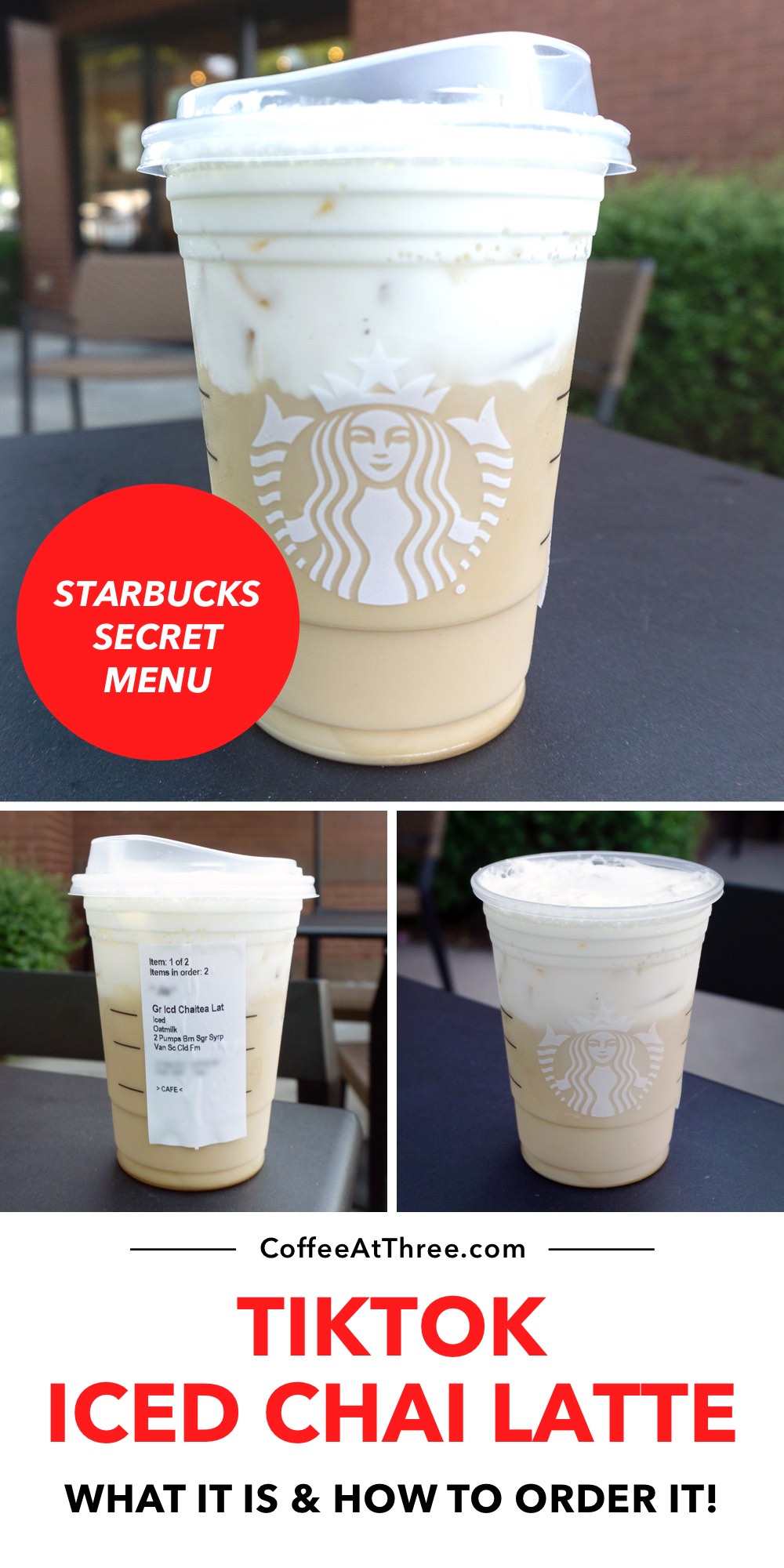 TikTok Iced Chai Latte (Starbucks Secret Menu)