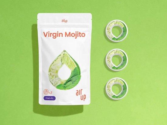 Air Up Virgin Mojito pods - Inclusief 3 pods - 23 refills - navulling - hydraterend - Air up - geurwater - vegan - bio