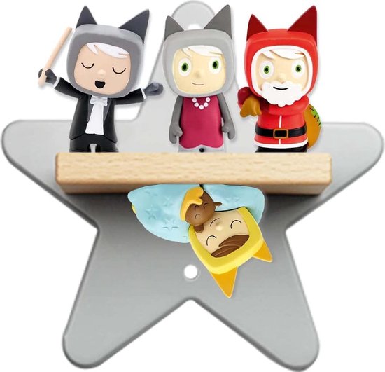 Magnetisch rek voor Toniebox Tonie-figuren (sterrendesign), houten rek voor kinderen, babykamer